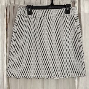 LOFT Black and White Mini Skirt